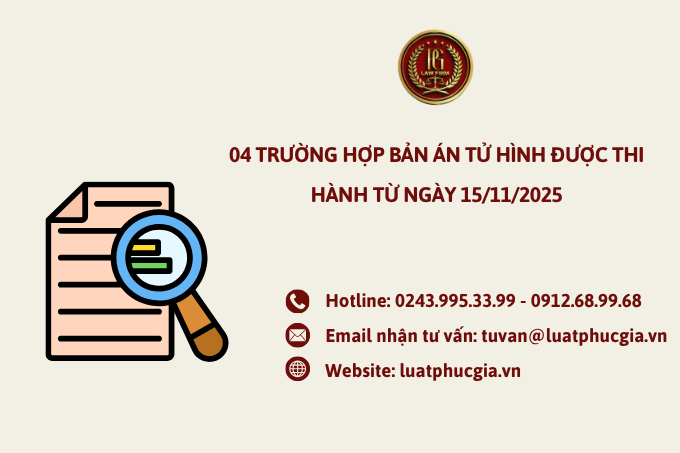 04 trường hợp bản án tử hình được thi hành từ ngày 15/11/2025