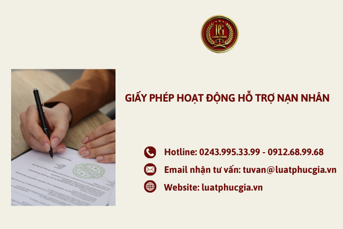 Giấy phép hoạt động hỗ trợ nạn nhân
